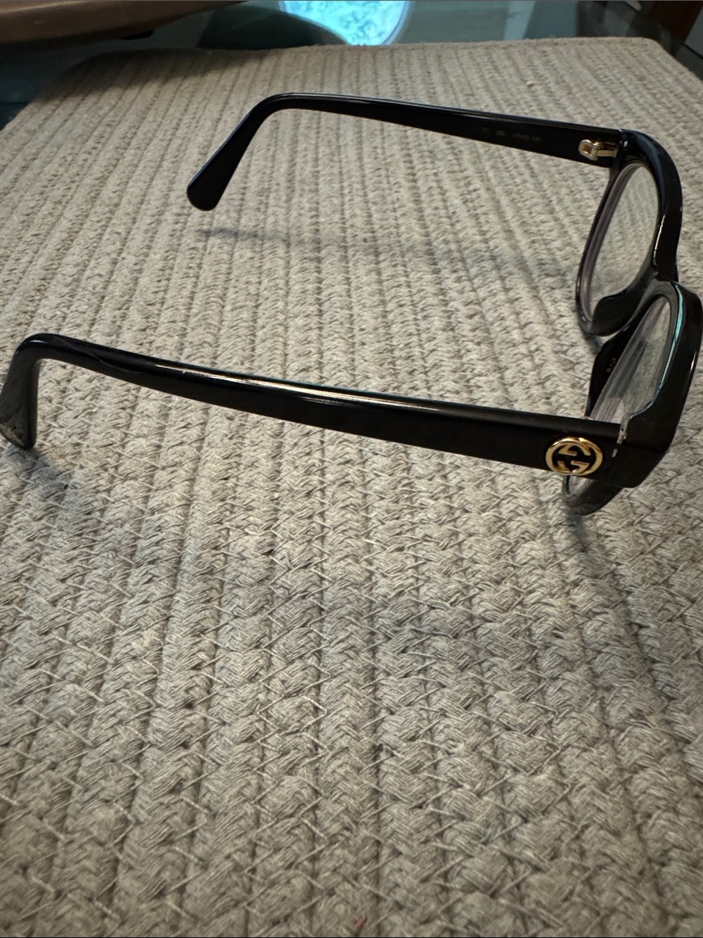 Gucci Black Frames with Gold GG Accent